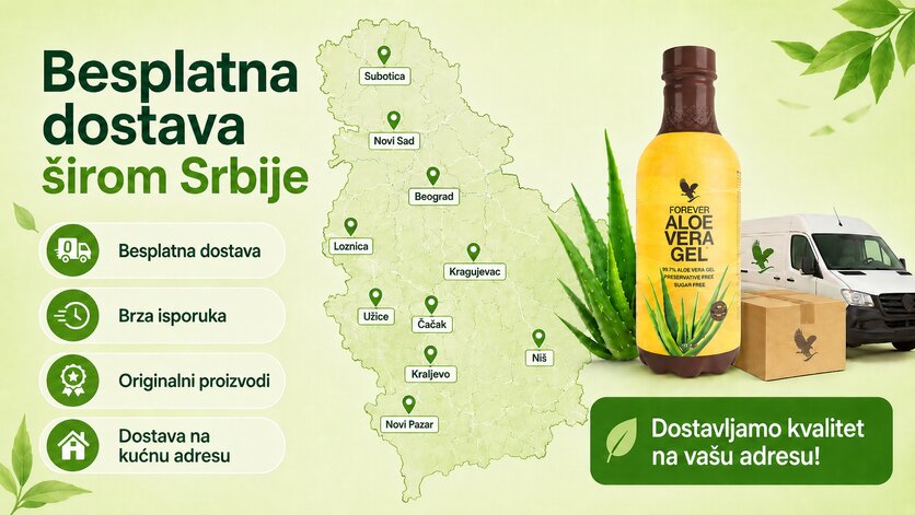Besplatna dostava Aloe Vera proizvoda širom Srbije